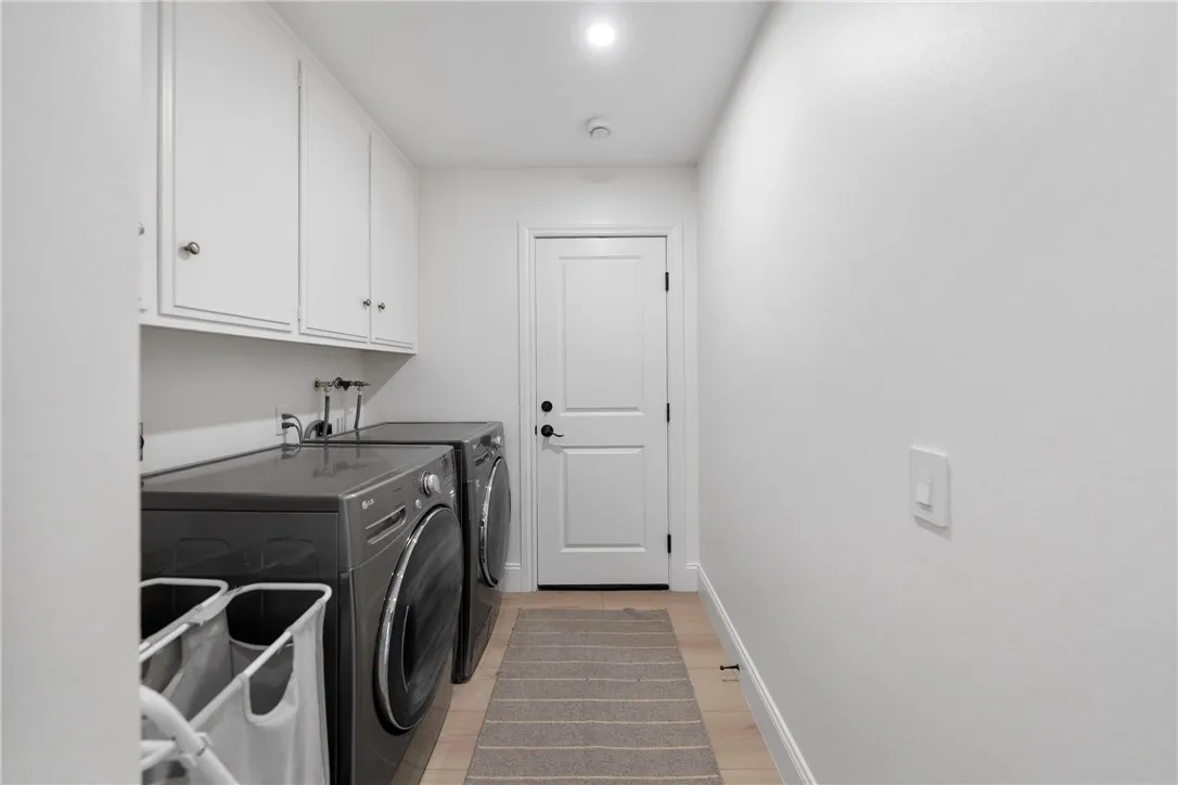 Laundry and 2 car garage access.