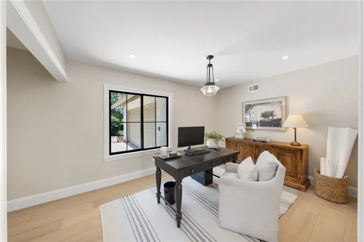Secondary Bedroom being used as an office.