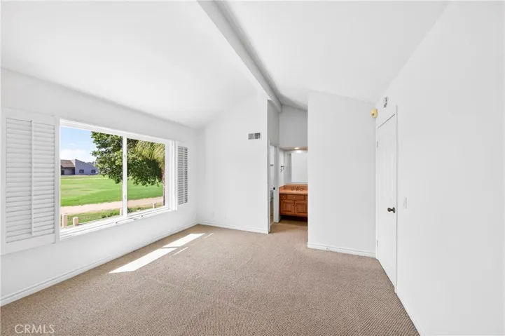 High ceiling in primary bedroom.