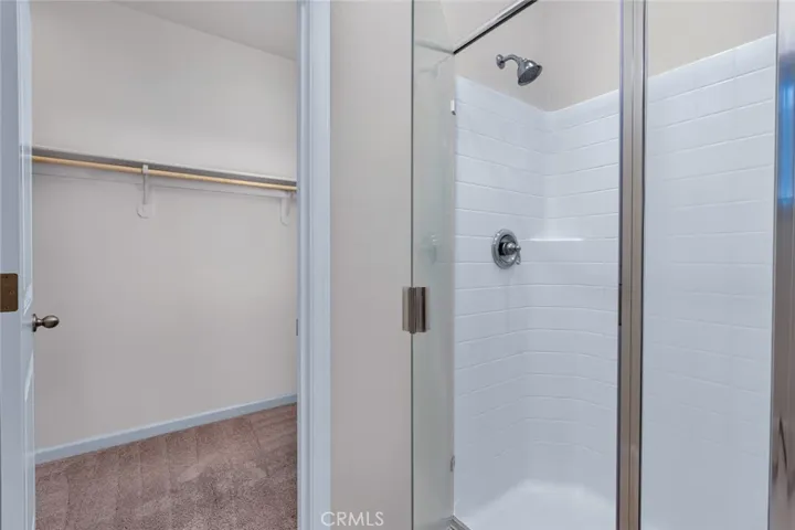 primary shower and closet