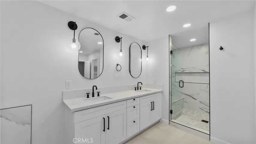 Double Vanity and Huge Walk-In Shower