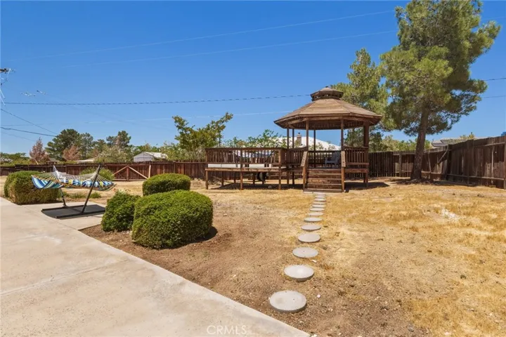 Gazebo and backyard