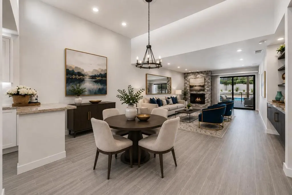 Staging - Living Room to Fireplace