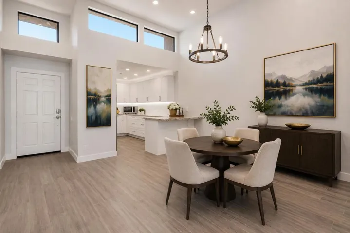 Staged= Dining area