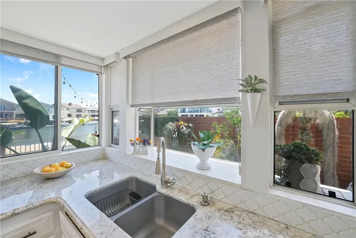 kitchen with Harbour Views