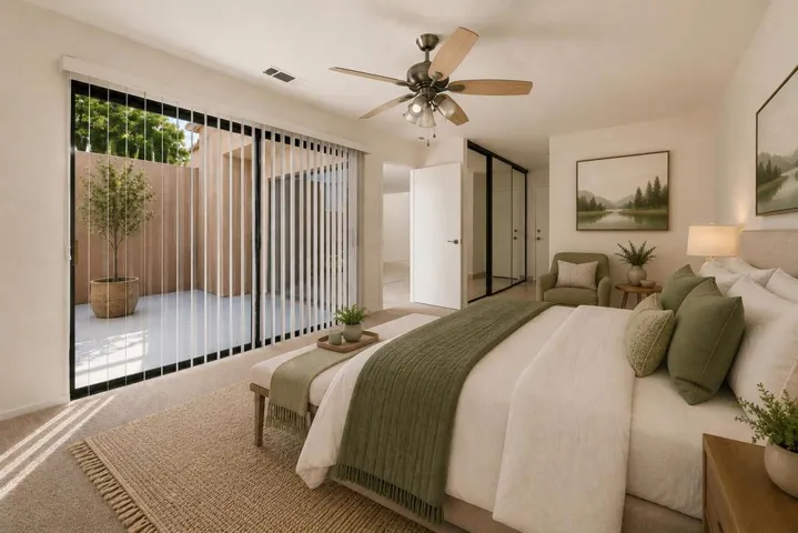 Virtually Staged Primary Bedroom