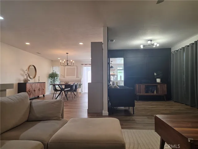 Living, Dining and family rooms open view