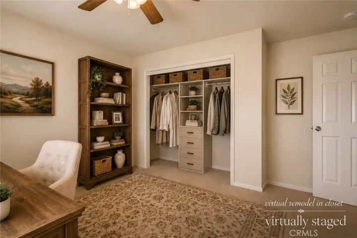 Virtually Staged with closet remodel