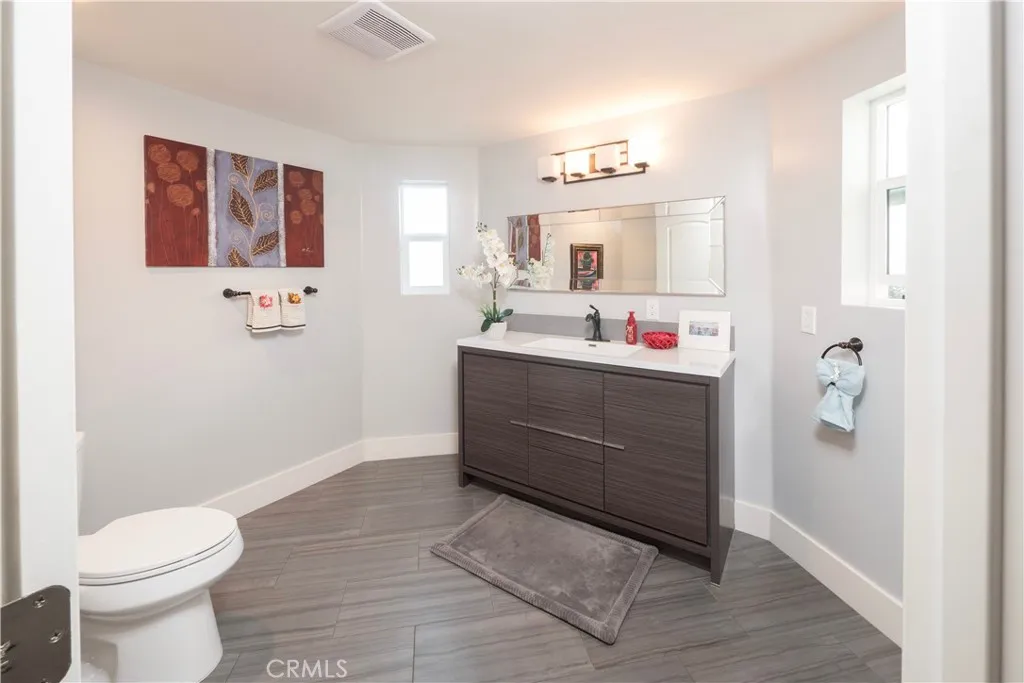 Front entry powder room