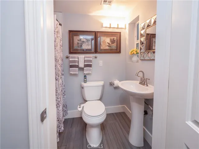 Laundry room bath with shower for pool use