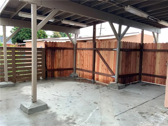 Patio in the rear.