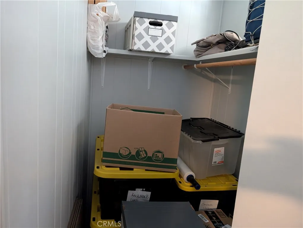 Walk-in closet in guest room