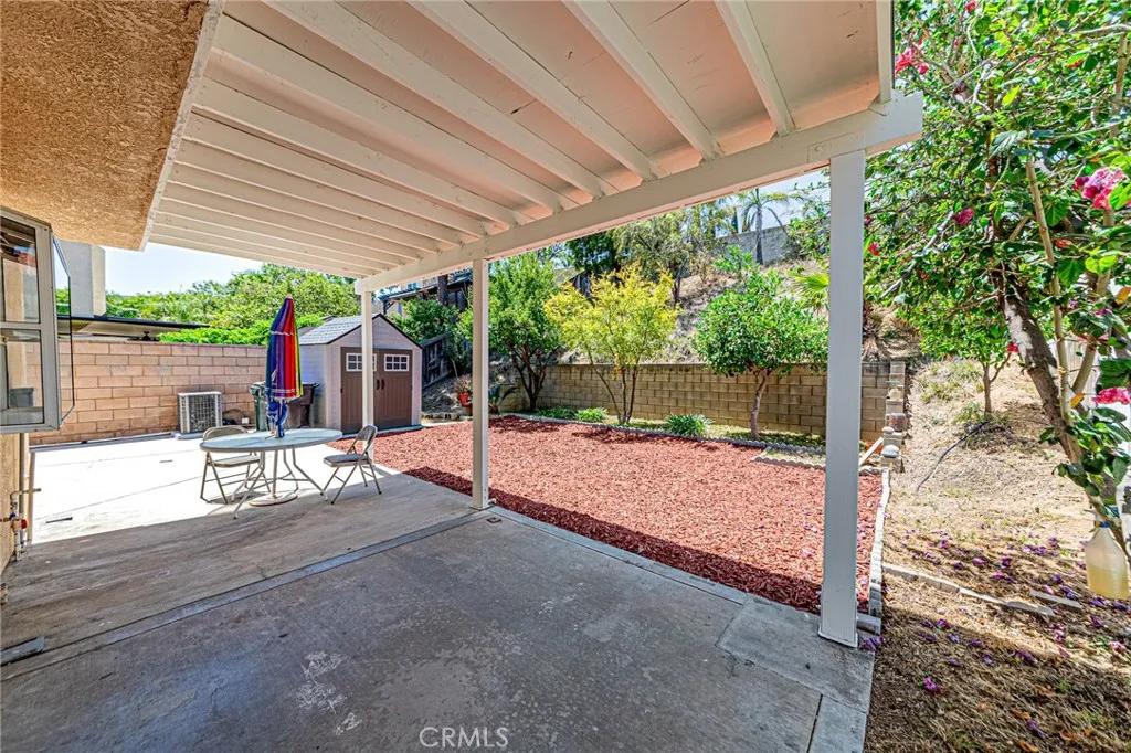 Private covered patio designed for relaxing and entertaining