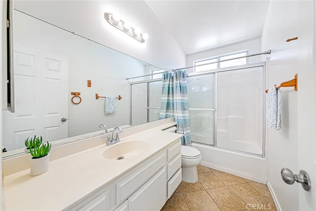 Convenient upstairs second bathroom with practical design