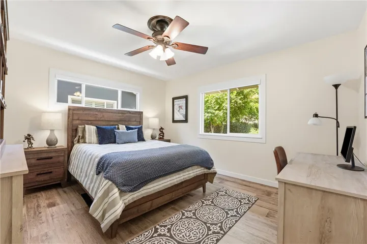 The third bedroom has multiple windows to bring the light in.