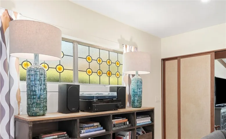 This "bottle glass" style window is original to the house.