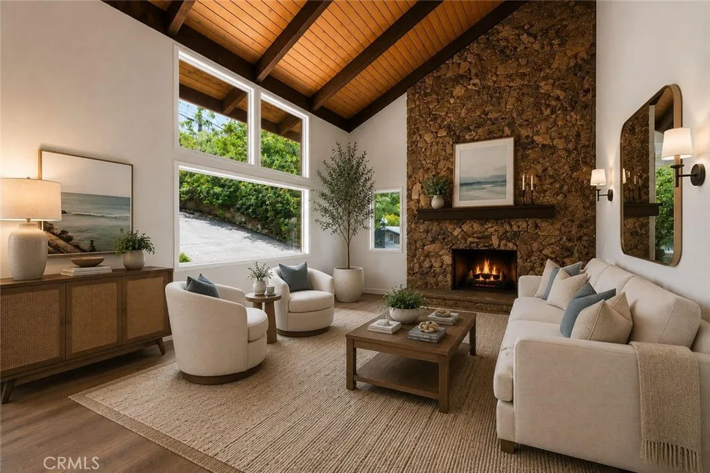Living Room  digitally enhanced and virtually staged