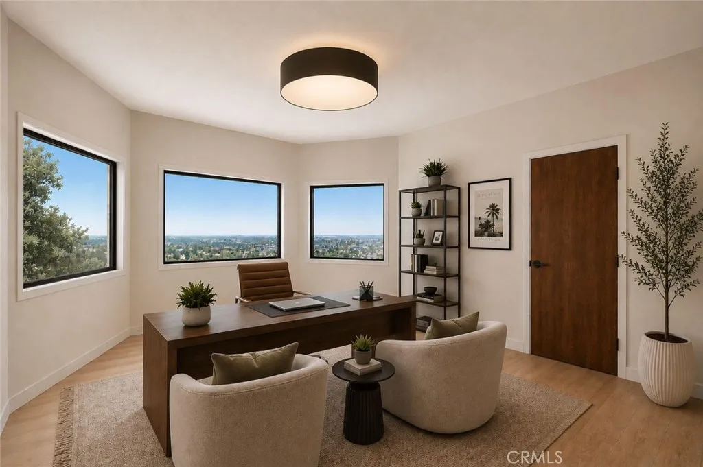 Lower Level Bedroom Office digitally enhanced and virtually staged
