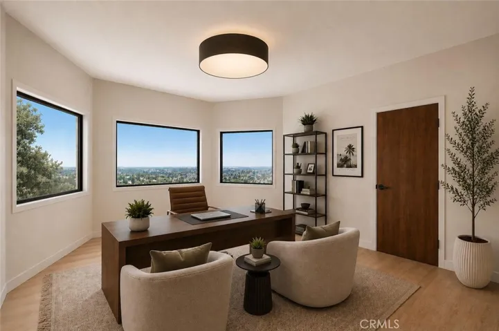 Lower Level Bedroom Office digitally enhanced and virtually staged