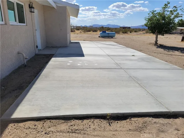 Large back porch for gatherings.