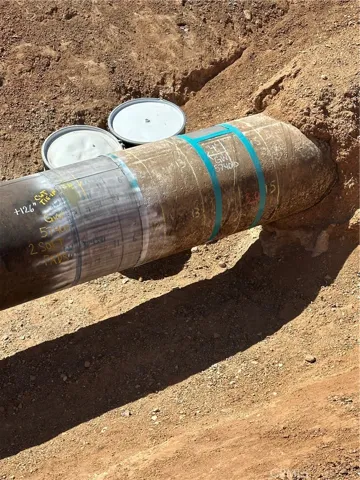 pipe SWG put through easment of property