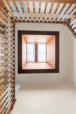 Skylight above stairs