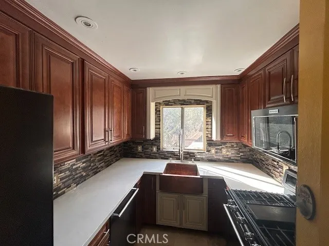 Kitchen counters and copper sink