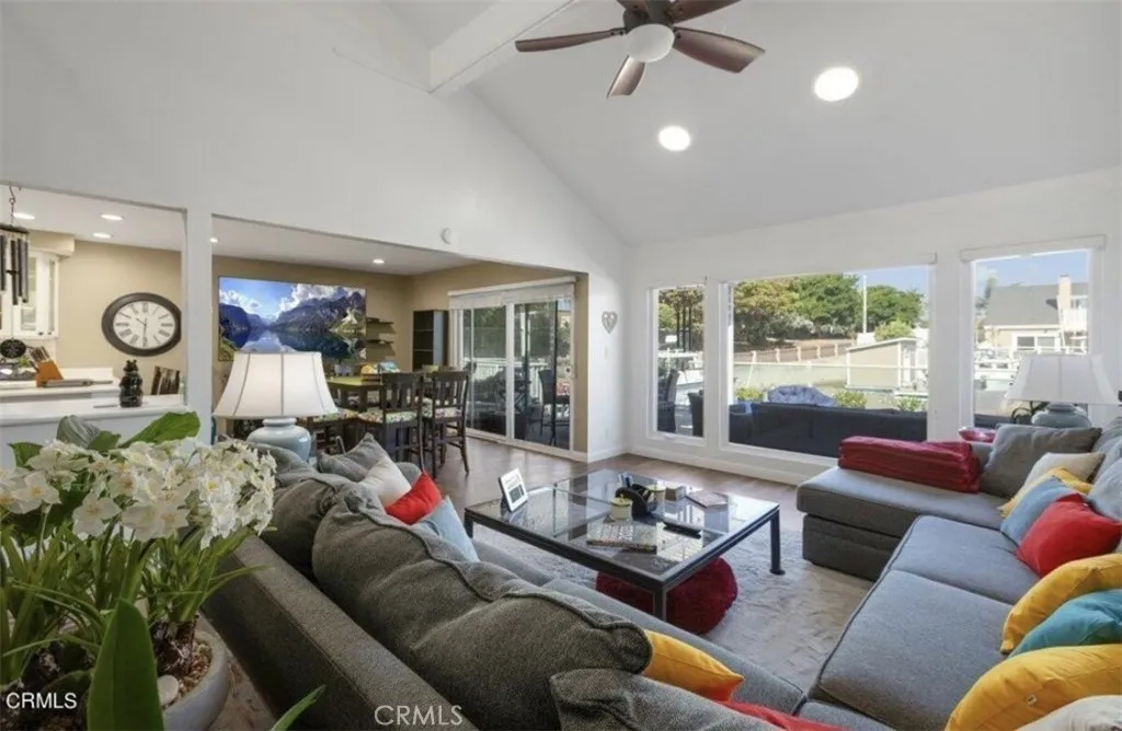 Living room w/ water view