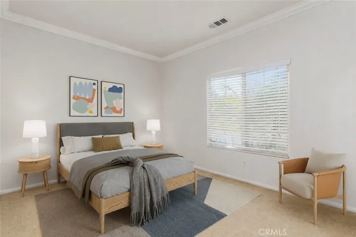 Virtually staged bedroom #3