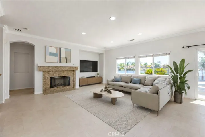 Virtually staged great room