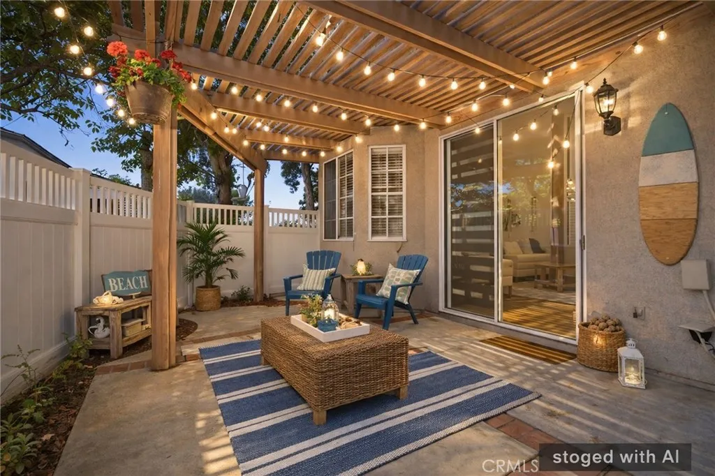 Private Patio Staged using AI.