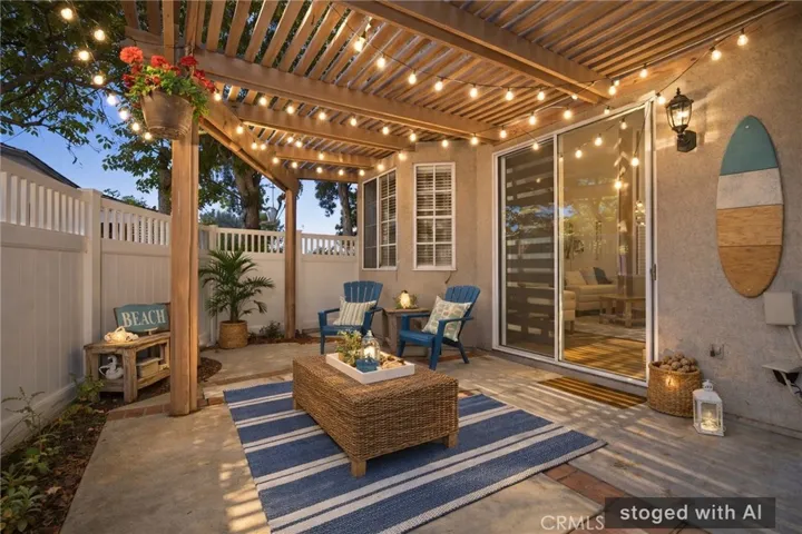 Private Patio Staged using AI.