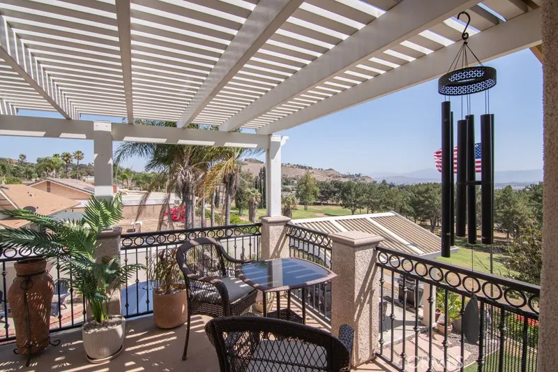 Private balcony located off of the primary bedroom