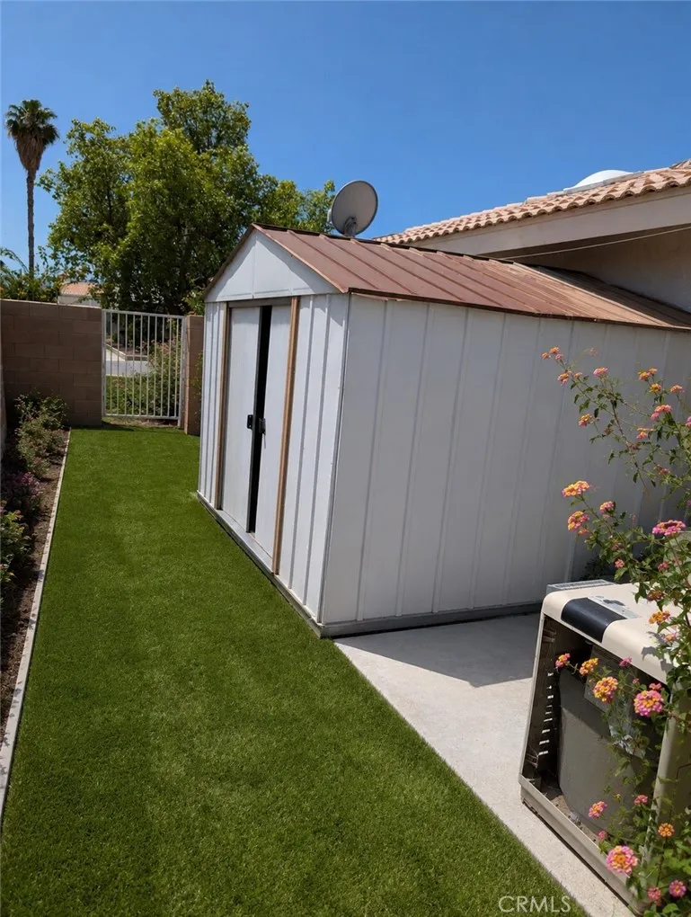 Image has been digitally enhanced to showcase what the side of the shed  could potentially look like.