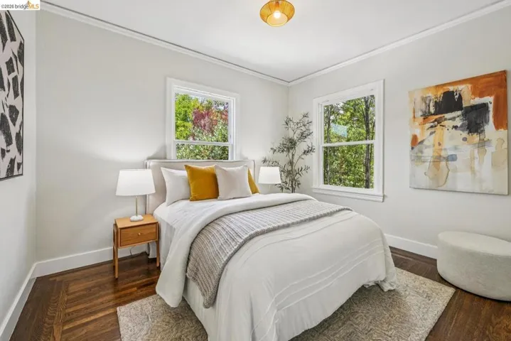 Bright upstairs bedroom 1.