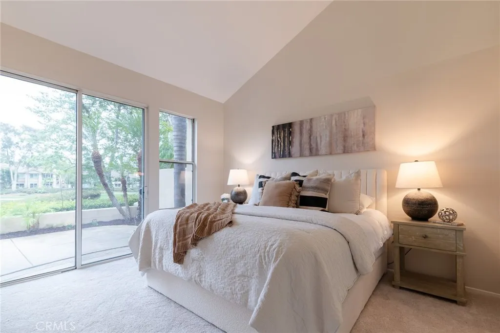 The primary suite overlooks the golf course.