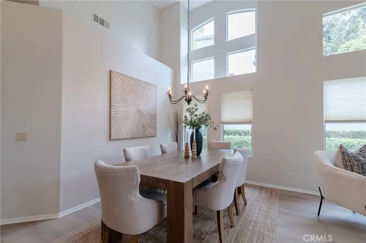 The formal dining room offers additional space for entertaining.