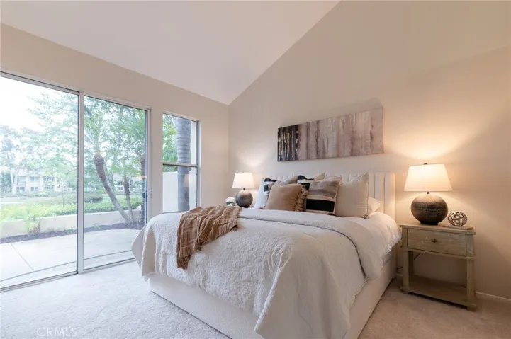 The primary suite overlooks the golf course.
