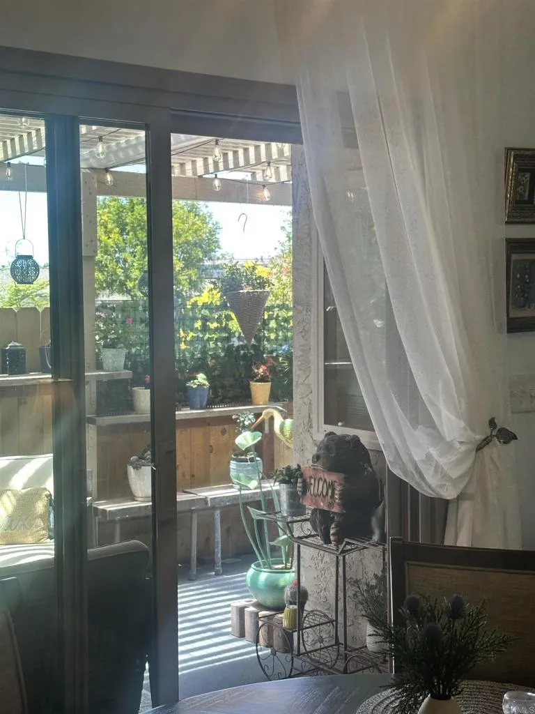 Sliding door to patio