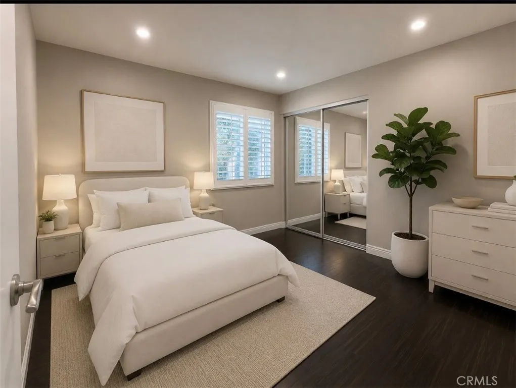 virtually staged secondary bedroom