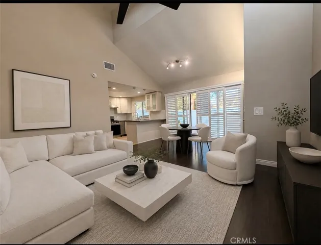 virtually staged living room and dining room