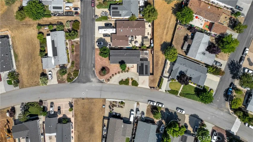 Aerial above property.