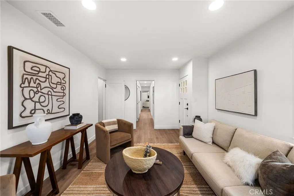 Living Room and Hallway to Right of the Front Door