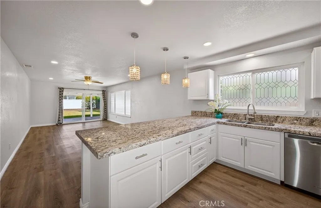 Large dining and family room off the kitchen