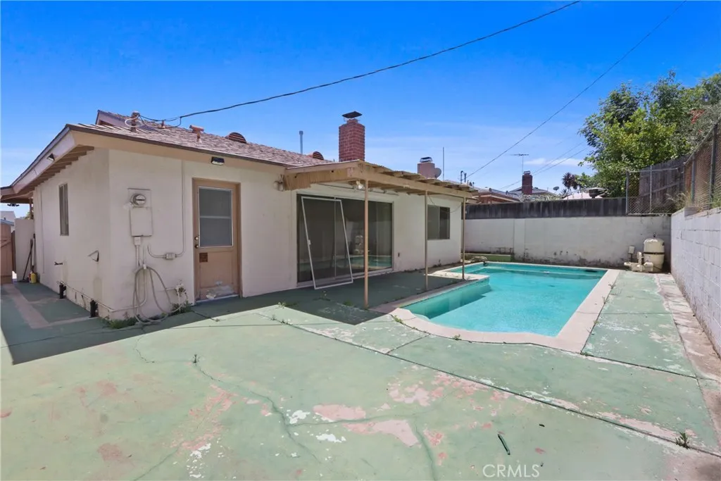 Backyard with pool (not heated)