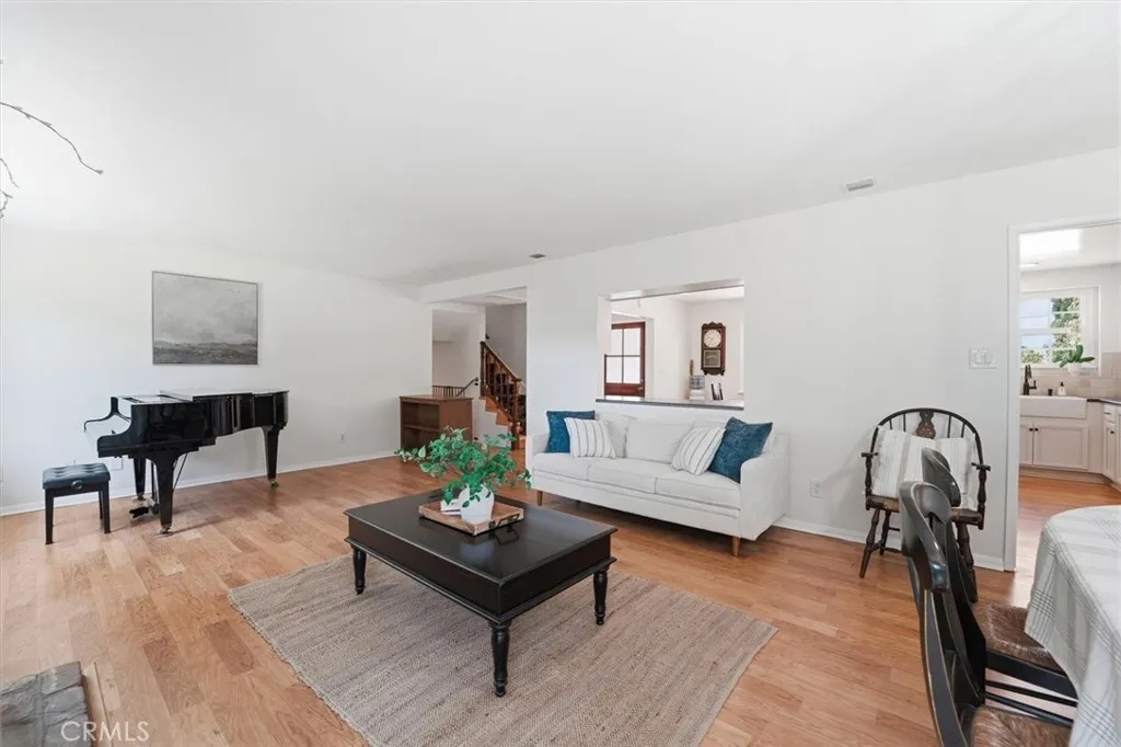 View of living room toward entry