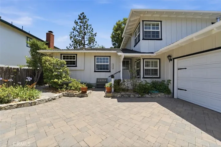 Custom paver driveway and garage door