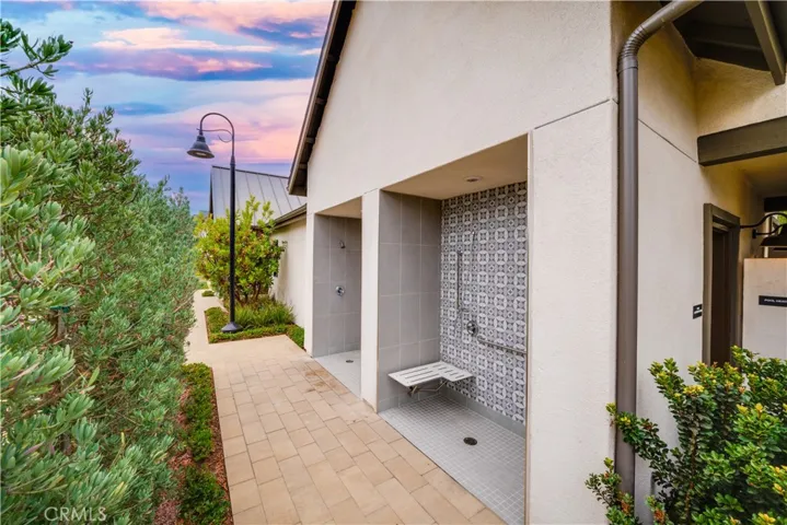 shower at the pool