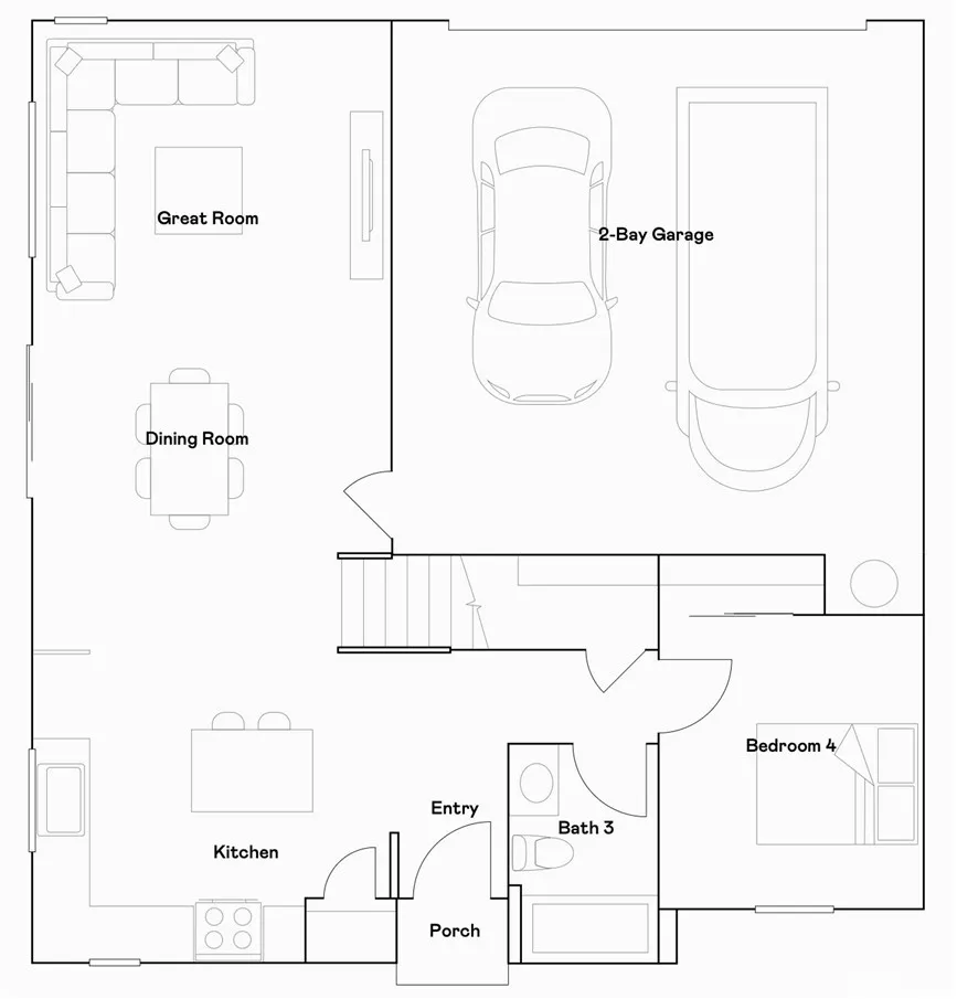 Residence 4 - level 1 floorplan