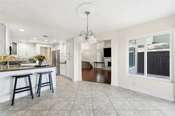 Open Kitchen to Dining and Family room